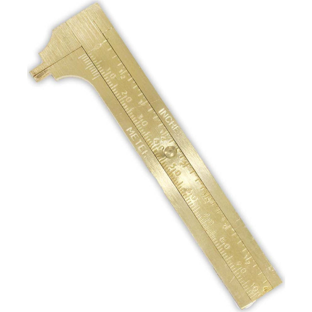4" (100mm) Brass Pocket Caliper - TM-50094 - ToolUSA