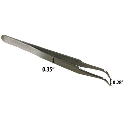 4-3/4 Inch Non-magnetic Tweezers with Curved Tips (Pack of: 2) - S1-28035-Z02 - ToolUSA