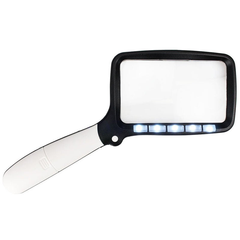 4-3/4 X 3-1/4 Inch Rectangular LED Folding Magnifier With 4-1/2 Inch Handle - MP7542-LED - ToolUSA