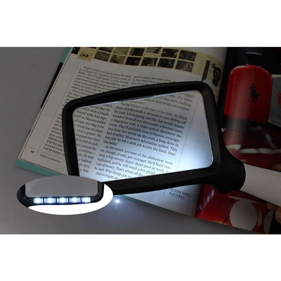 4-3/4 X 3-1/4 Inch Rectangular LED Folding Magnifier With 4-1/2 Inch Handle - MP7542-LED - ToolUSA