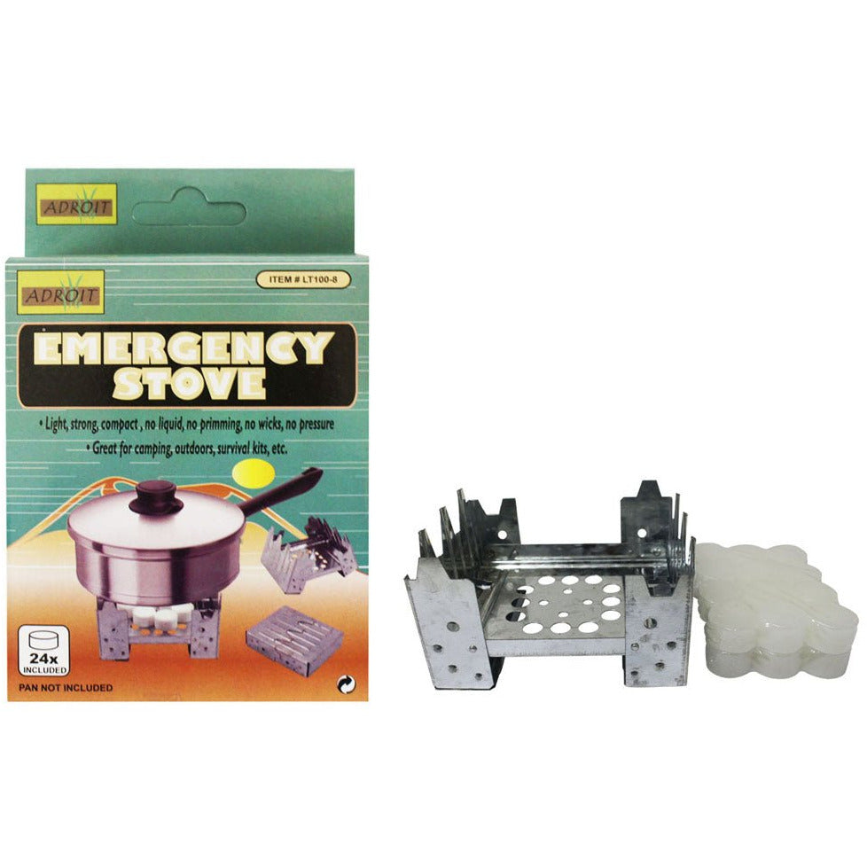 4-5/8 X 3-3/4 X 1 Inch Aluminum Emergency Stove With 24 Fuel Pellets - LT100-8 - ToolUSA