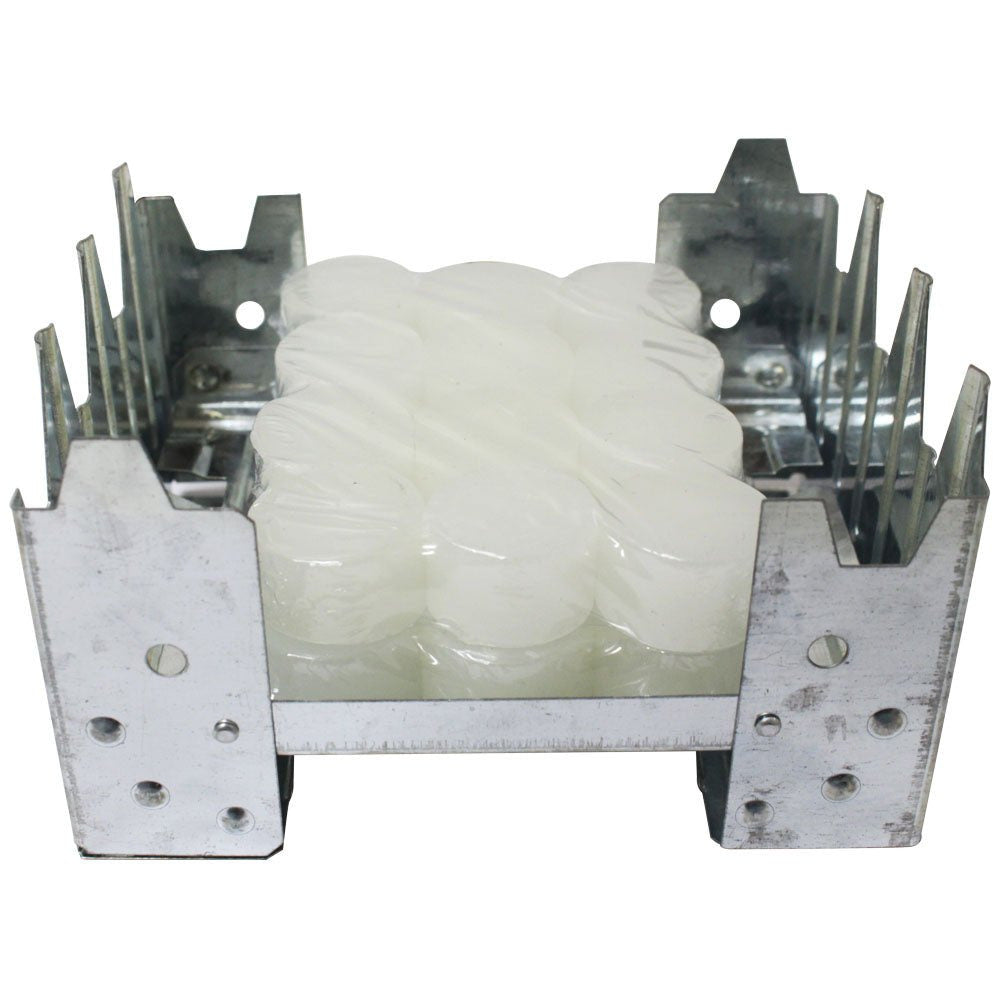 4-5/8 X 3-3/4 X 1 Inch Aluminum Emergency Stove With 24 Fuel Pellets - LT100-8 - ToolUSA