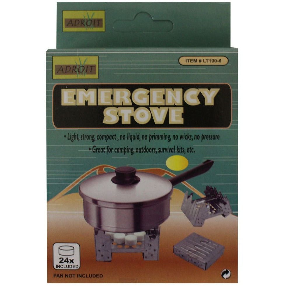 4-5/8 X 3-3/4 X 1 Inch Aluminum Emergency Stove With 24 Fuel Pellets - LT100-8 - ToolUSA