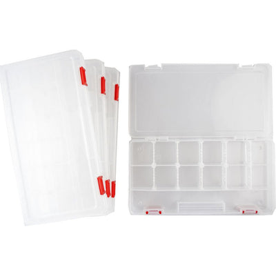 4 Drawer Yellow Utility Storage Box - Clear Plastic Drawers - MJ-03180 - ToolUSA