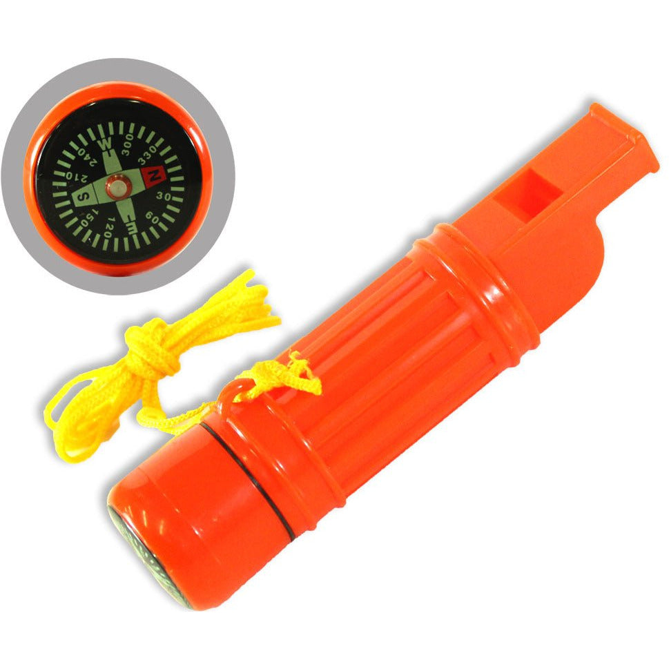 4 In 1 Hiker's Emergency Whistle Includes Compass, Mirror & More ( Pa