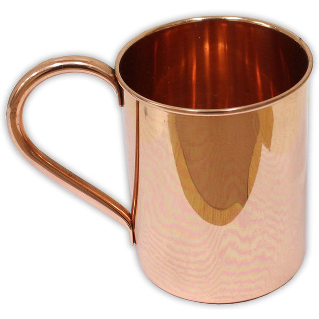 4 Inch Can Shaped Copper Mug, With Smooth Finish, Extra Large Handle and 3 Inch Rim Diameter - MUG-007-SP - ToolUSA