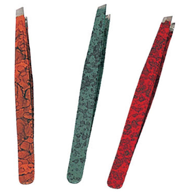 4 Inch Colorful Angled Tweezers (Pack of: 2) - CARE-98603-Z02 - ToolUSA