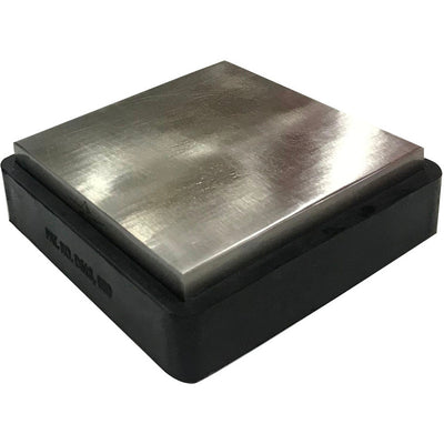 4-Inch Square Steel & Rubber Bench Block - TJ-9804R - ToolUSA