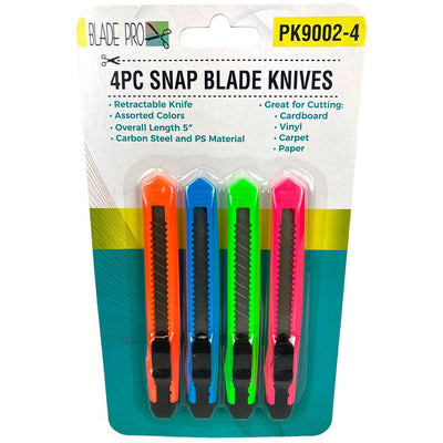 4 Pc. Snap Blade Knives - CR-90024 - ToolUSA