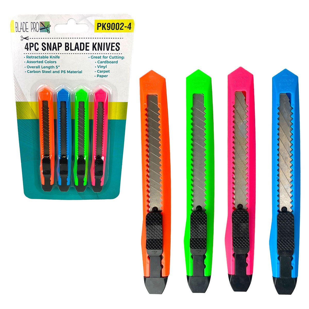 4 Pc. Snap Blade Knives - CR-90024 – ToolUSA