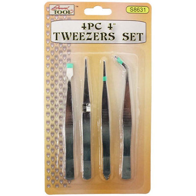 4 Pc. Tweezers Set - S1-01040 - ToolUSA