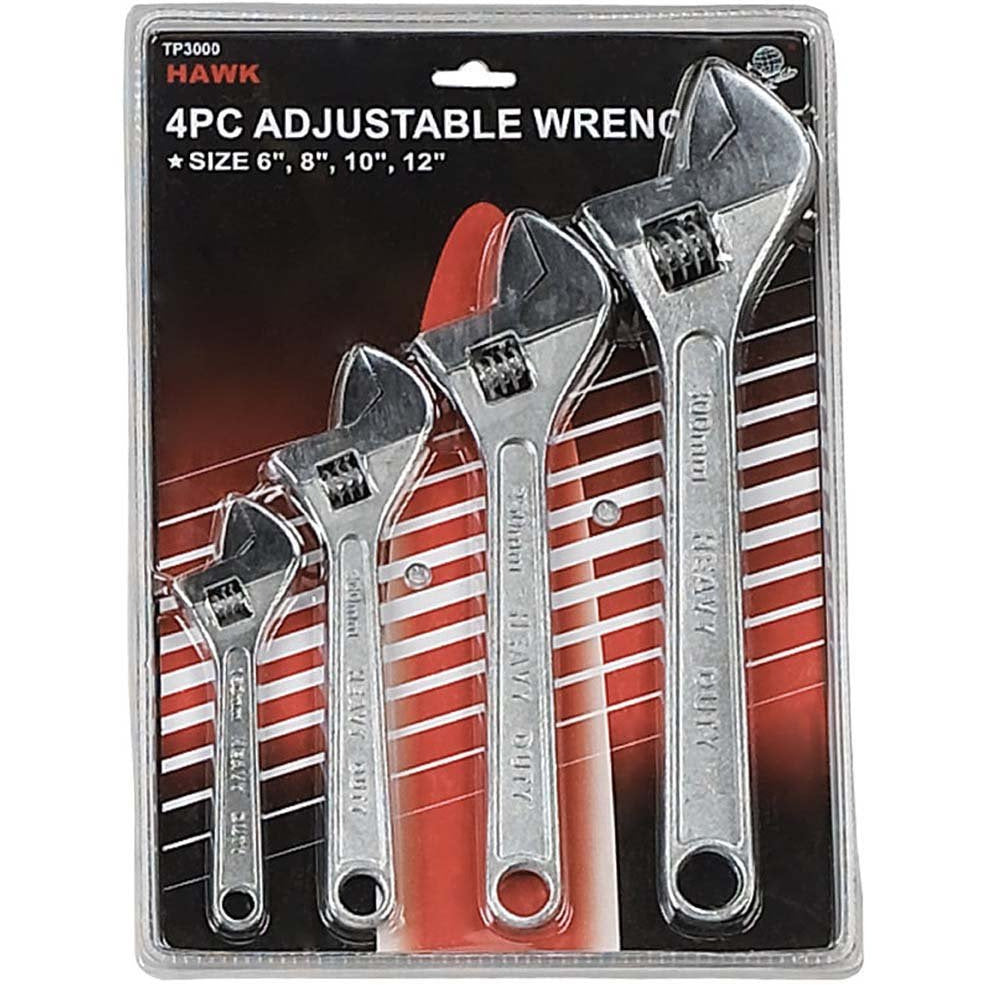 4 Piece 6" to 12" Adjustable Heavy-duty Wrench - TP-03000 - ToolUSA