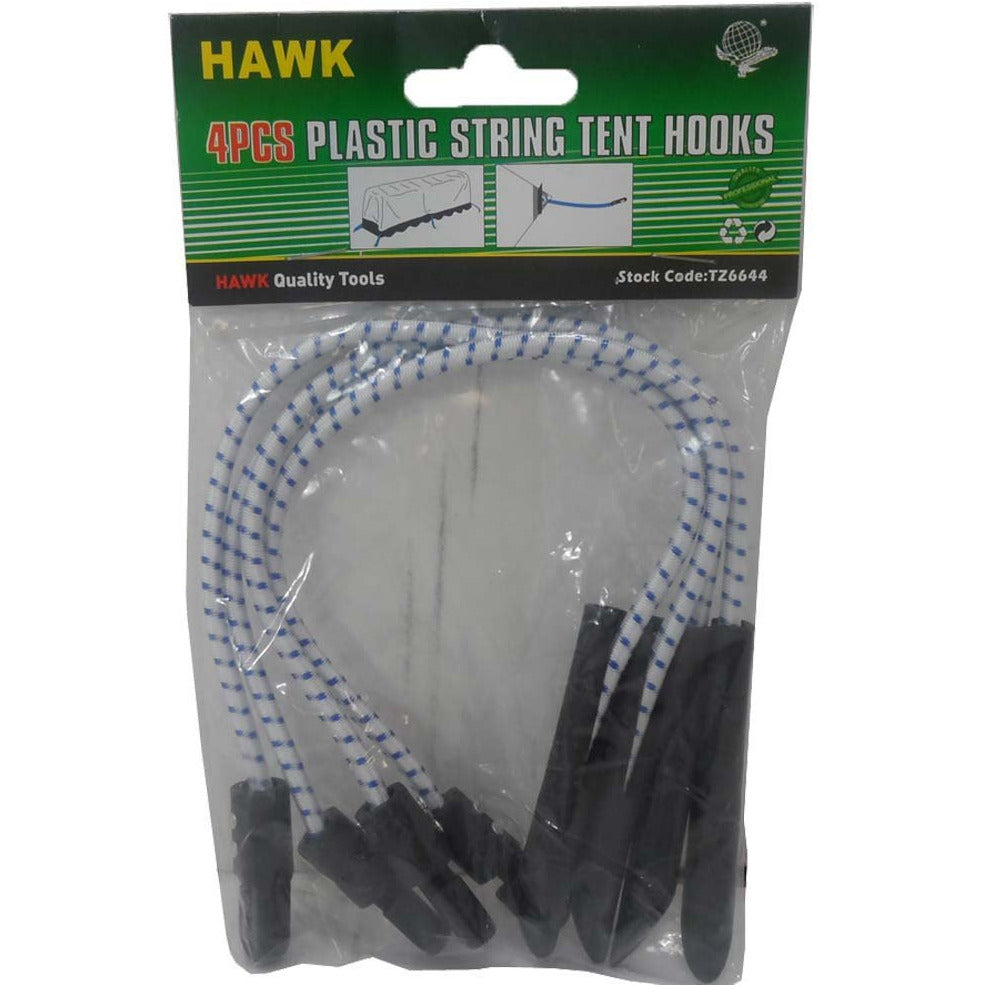 4 Piece Bungee Cord Tent Hooks with Plastic Ends (Pack of: 2) - TZ-18187-Z02 - ToolUSA