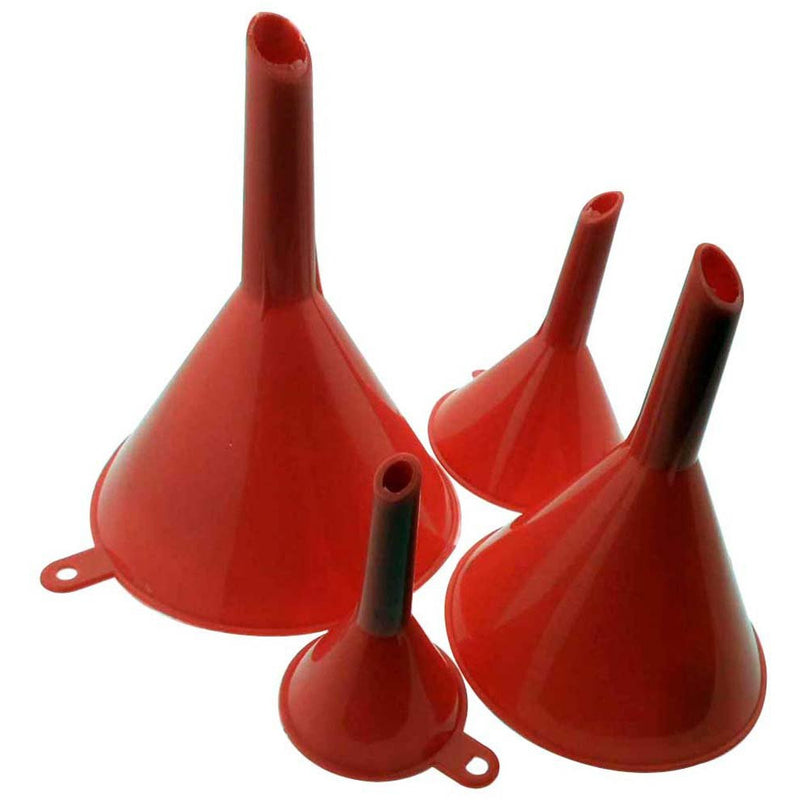 4 Piece Durable Plastic Stacking Funnels - TA3904-YH - ToolUSA