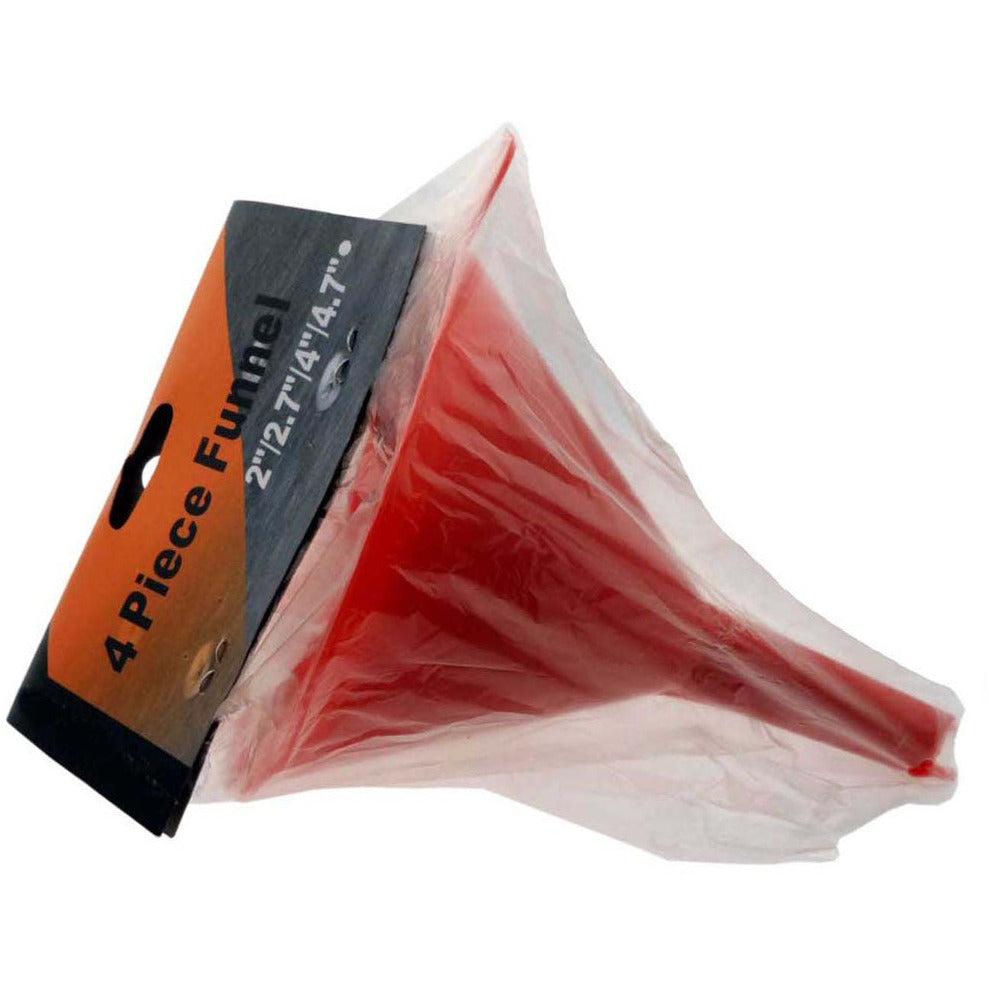 4 Piece Durable Plastic Stacking Funnels - TA3904-YH - ToolUSA
