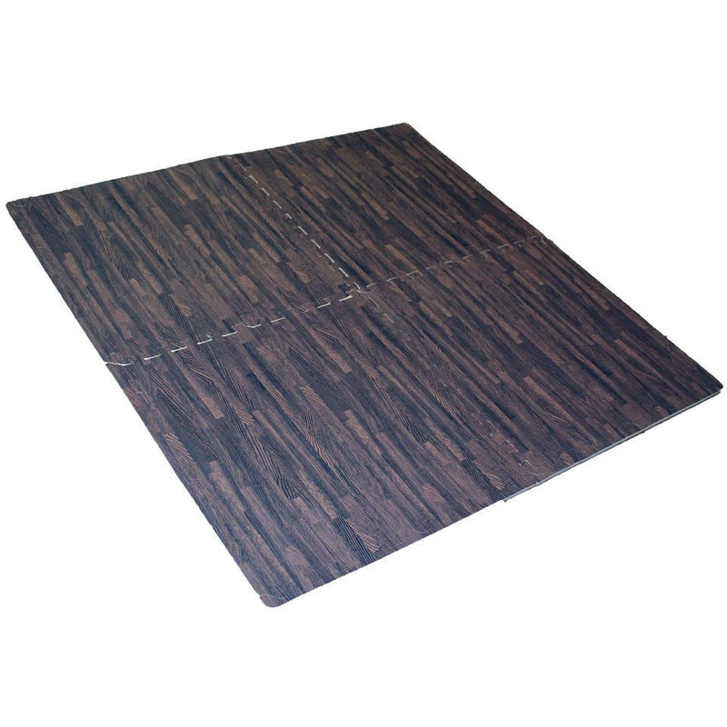 4 Piece Faux Wood Grain Cushioned Floor Mats - D6400-4-ASH - ToolUSA