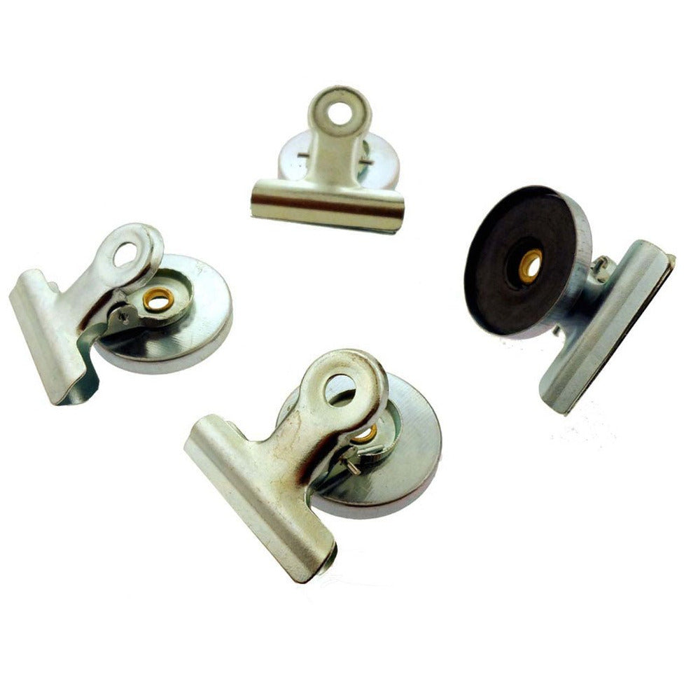 4 Piece Metal Spring Clips, Magnets (Pack of: 2) - MC-00504-Z02 - ToolUSA