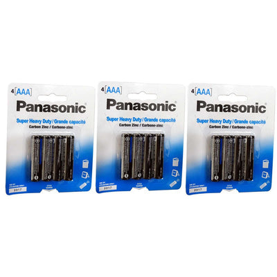 4 Piece Panasonic Heavy Duty "AAA" Battery Set (Pack of: 3) - BPN-AAA-4PK-Z02 - ToolUSA