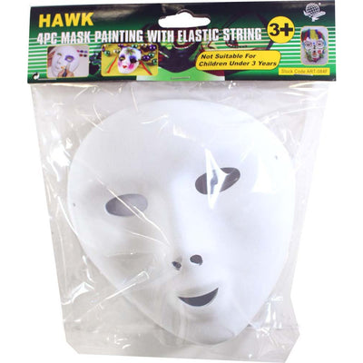 4 Piece Plastic Mask with Elastic Strings - CR-90842 - ToolUSA