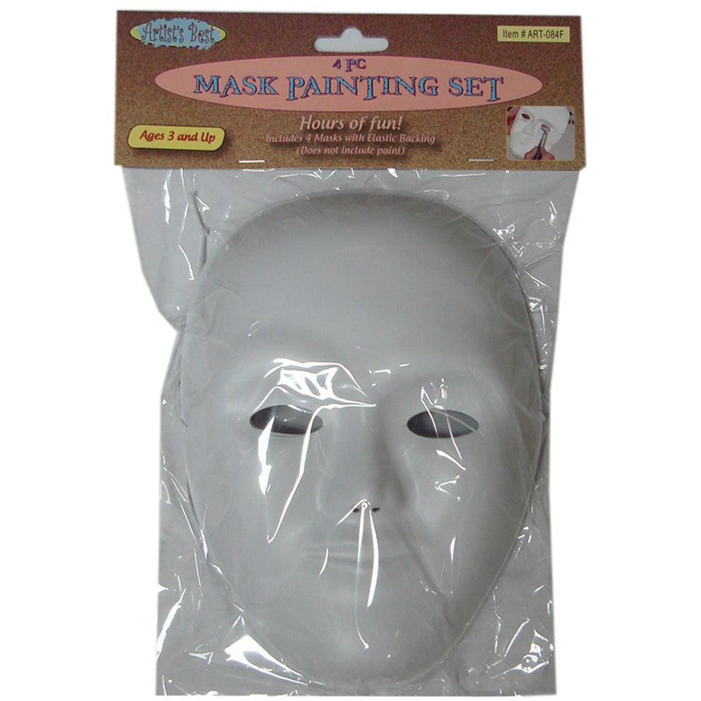 4 Piece Plastic Mask with Elastic Strings - CR-90842 - ToolUSA