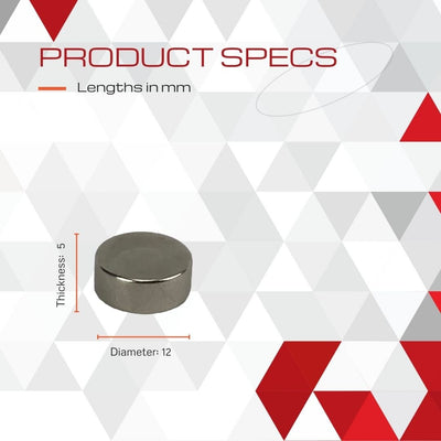 4 Piece Rare Earth Magnets - 5 Pound Capacity Each - MC-18863 - ToolUSA