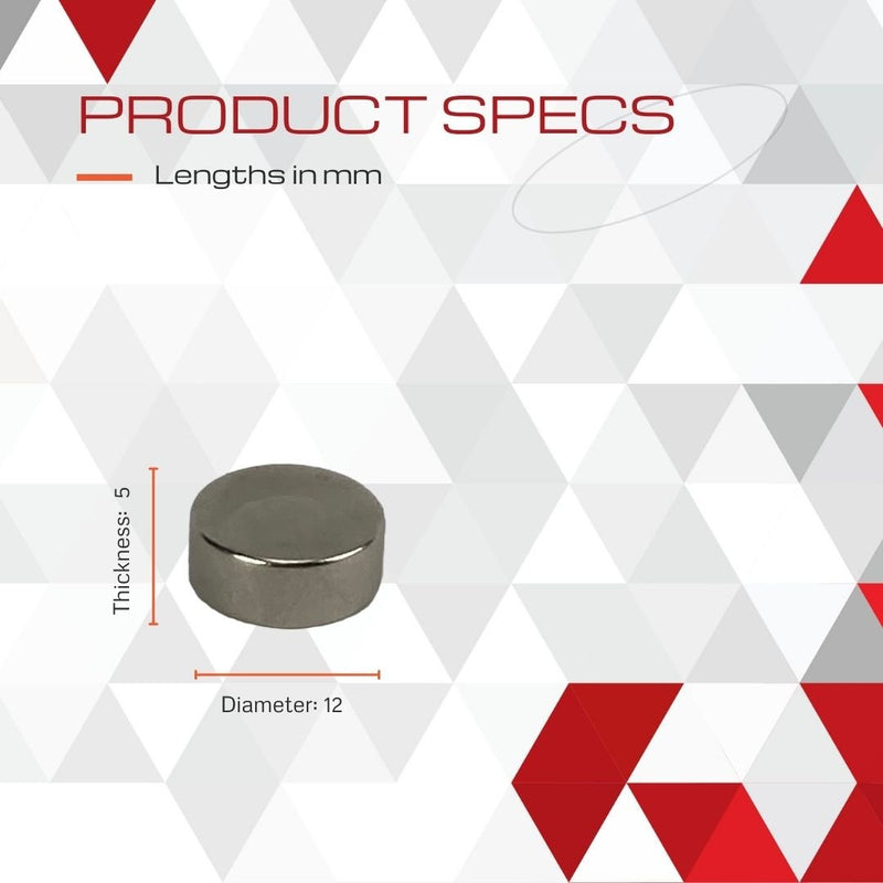 4 Piece Rare Earth Magnets - 5 Pound Capacity Each - MC-18863 - ToolUSA