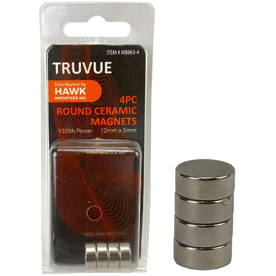 4 Piece Rare Earth Magnets - 5 Pound Capacity Each - MC-18863 - ToolUSA