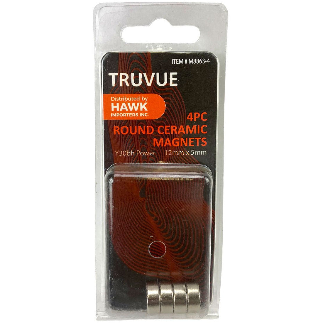 4 Piece Rare Earth Magnets - 5 Pound Capacity Each - MC-18863 - ToolUSA