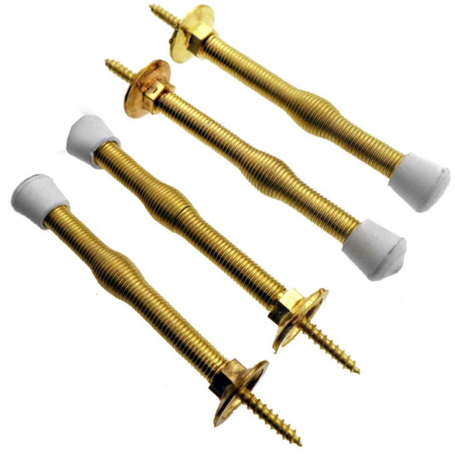 4 Piece Spring-Type Door Stoppers with Rubber Tips - HW-90064 - ToolUSA
