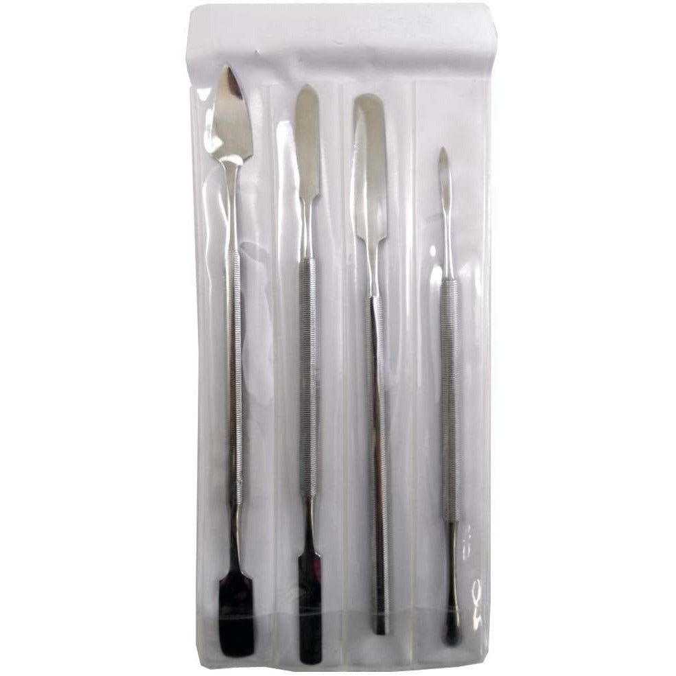 4 Piece Stainless Steel Spatula Set - 7 Different Shaped Tips - S9260A - ToolUSA