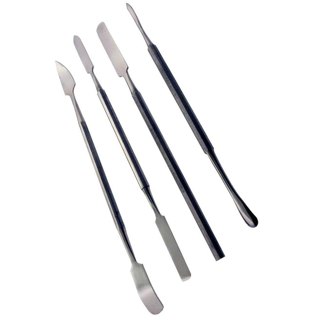 4 Piece Stainless Steel Spatula Set - 7 Different Shaped Tips - S9260A - ToolUSA