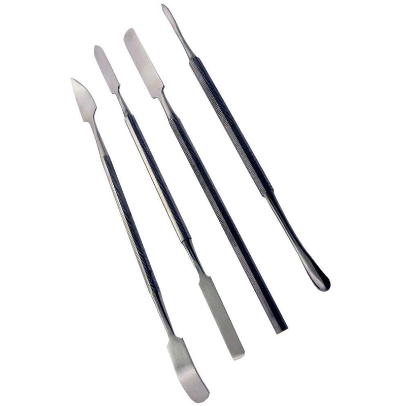 4 Piece Stainless Steel Spatula Set - 7 Different Shaped Tips - S9260A - ToolUSA