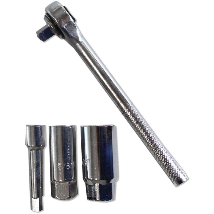 4 Piece Steel Tune-Up Kit With Reversible Ratcheting Handle - TP2304-YH - ToolUSA