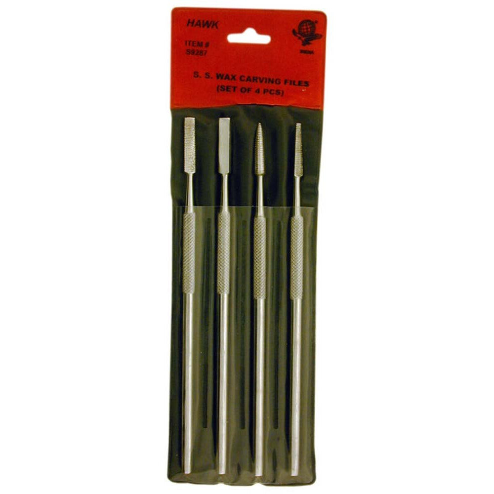 4 Piece Wax, Clay, Wood Carving File Set - S1-09287 - ToolUSA