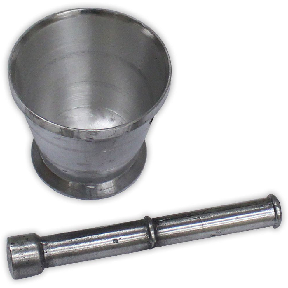 4 X 4 Inch Aluminum Mortar With 7-1/2 Inch Flat Ended Pestle - TJ2200-AL11 - ToolUSA
