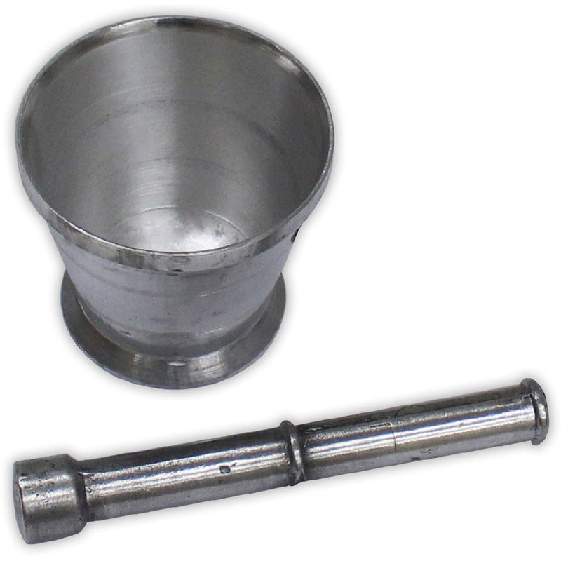 4 X 4 Inch Aluminum Mortar With 7-1/2 Inch Flat Ended Pestle - TJ2200-AL11 - ToolUSA