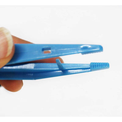 4.25" Blue Non-Magnetic Plastic Tweezer, Locking Action (Pack of: 4) - S1-30003-Z04 - ToolUSA