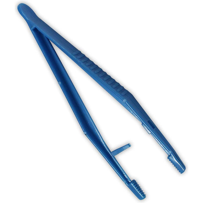 4.25" Blue Non-Magnetic Plastic Tweezer, Locking Action (Pack of: 4) - S1-30003-Z04 - ToolUSA