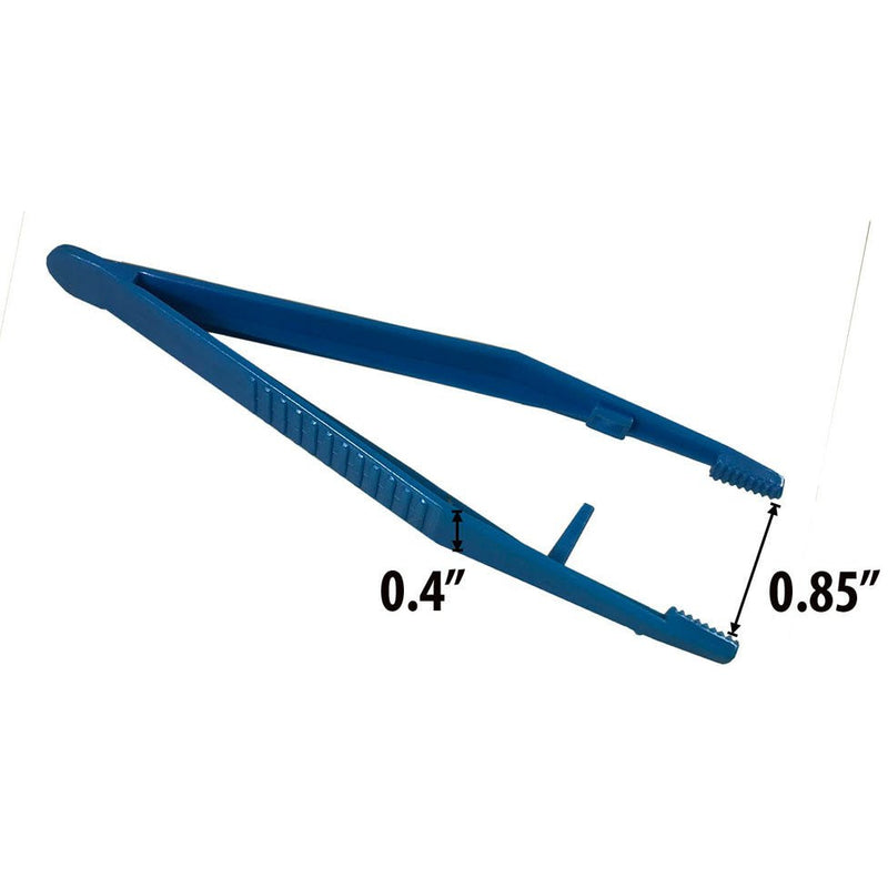 4.25" Blue Non-Magnetic Plastic Tweezer, Locking Action (Pack of: 4) - S1-30003-Z04 - ToolUSA