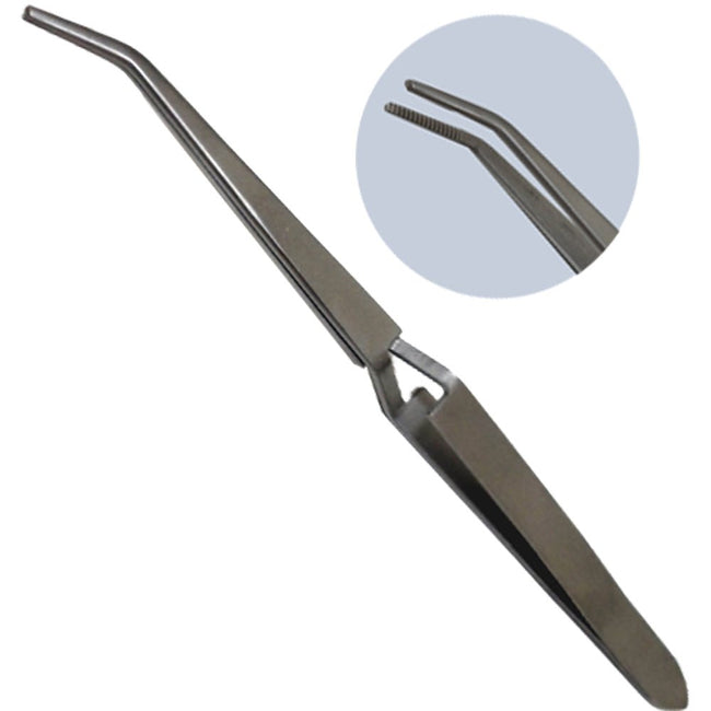 45 Degree Curved End Cross Lock Tweezers (Pack of: 2) - S1-18567-Z02 - ToolUSA