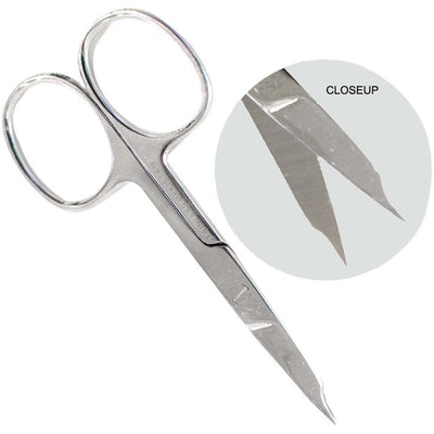 4.5 Inch Stainless Steel Nail Scissors with Curved Blades (Pack of: 2) - SC-44352-Z02 - ToolUSA