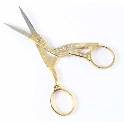 4.5-Inch Stork Embroidery Gold & Silver Scissor Combination - KIT-SC61450 - ToolUSA