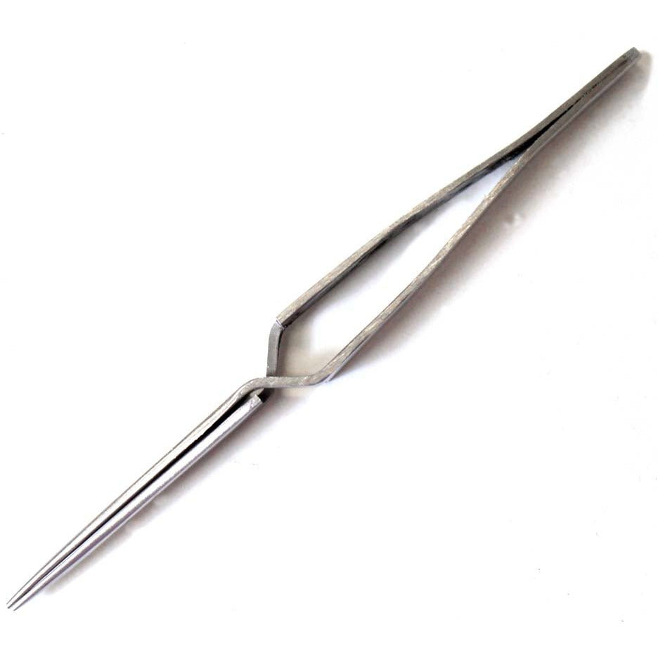 4.75 Inch Cross-Lock Steel Tweezers (Pack of: 2) - S1-08565-Z02 - ToolUSA