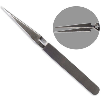 4.75 Inch Cross-Lock Steel Tweezers (Pack of: 2) - S1-08565-Z02 - ToolUSA