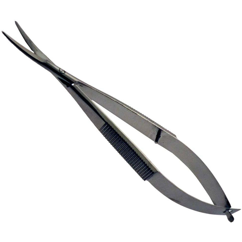 4.75" Stainless Steel Spring Scissors - 1/2" Razor Sharp Curved Blades & Textured Handles - SC70002 - ToolUSA