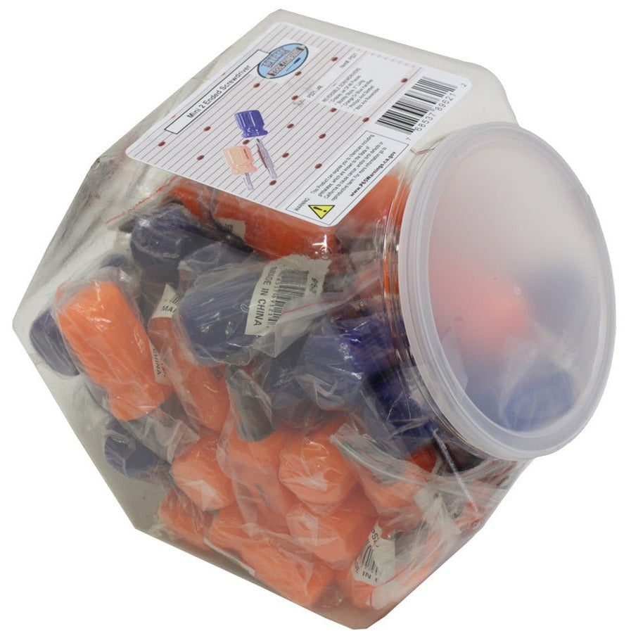 48 Piece 3 Inch Reversible, "Stubby" Screwdriver, Phillips and Slotted - PS-99121 - ToolUSA