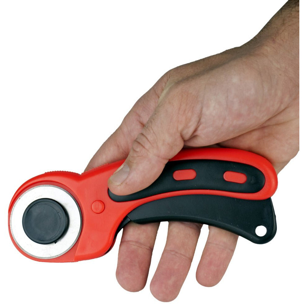 5-1/2 Inch Safety Lock Rotary Cutter with Plastic Body & Stainless Steel Blade - CR-09103 - ToolUSA