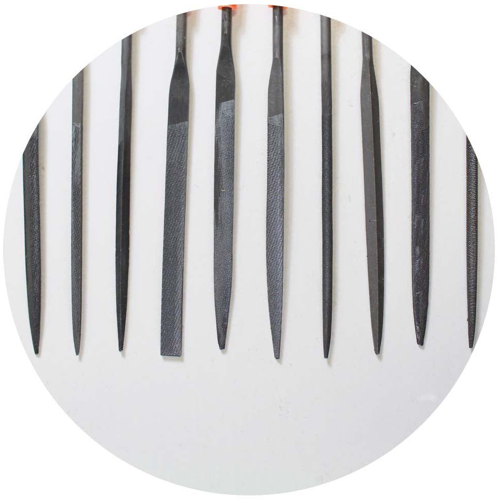 5 3/4" GENERAL PURPOSE NEEDLE FILE 10-PIECE SET - F-10341 - ToolUSA