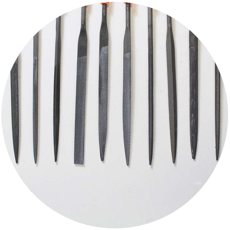 5 3/4" GENERAL PURPOSE NEEDLE FILE 10-PIECE SET - F-10341 - ToolUSA