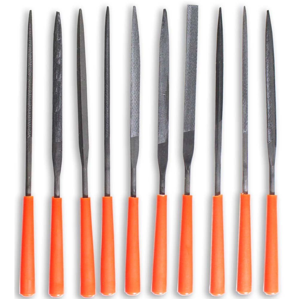 5 3/4" GENERAL PURPOSE NEEDLE FILE 10-PIECE SET - F-10341 - ToolUSA